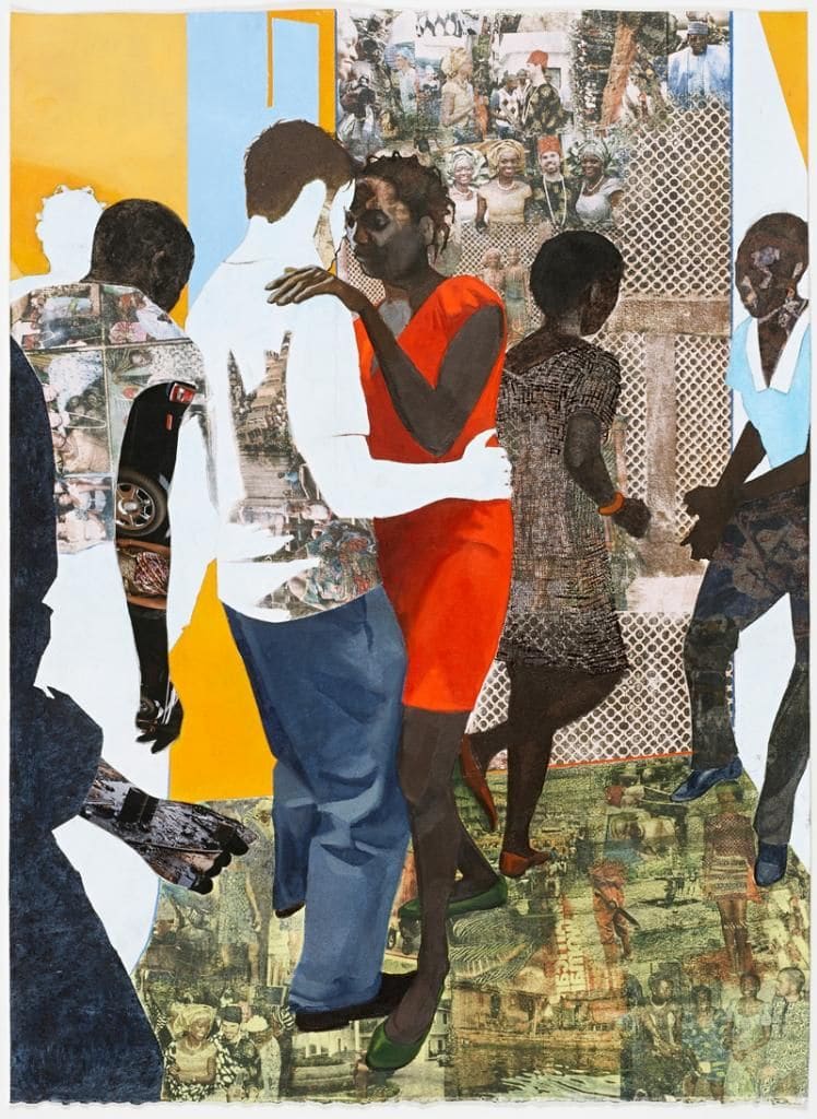 Njideka Akunyili Crosby Efulefu: The Lost One 2011 Acrylic, charcoal, colored pencil, collage and xerox transfers on paper ft.