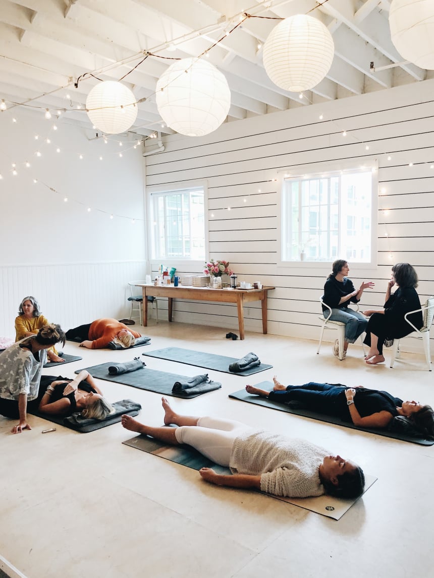 Julie Johnson, owner of The Pin Cushion Clinic gives stress-relieving acupuncture treatments while Stephanie Gailing provides one-on-one astrology readings. Photo credit: Jordan Carlson