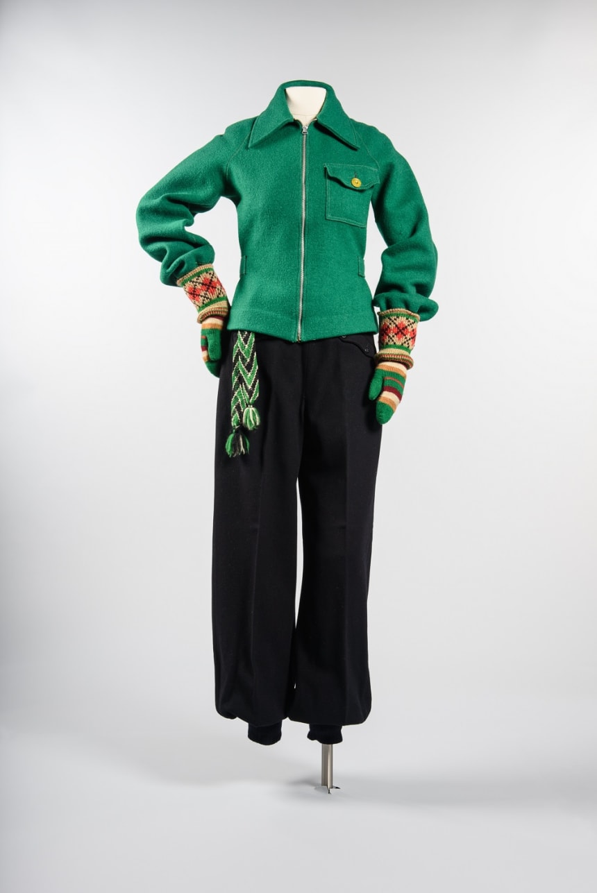 Wool ski ensemble, about 1948, Seattle Woolen Company, Seattle, maker. Gift of Frances Seeley (Byron L.) Nevilier. © MOHAI Collection.