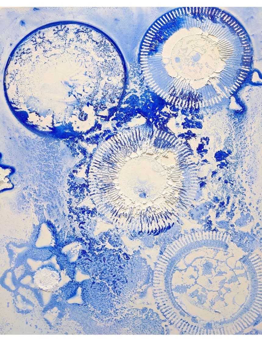 "Seeking the Sound of Cobalt Blue: Pinwheels" by Ellen Hackl Fagan create in partnership with Prevent Child Abuse America. $100 from each sale of this limited edition series goes to PCA America's efforts to support vulnerable youth and families.