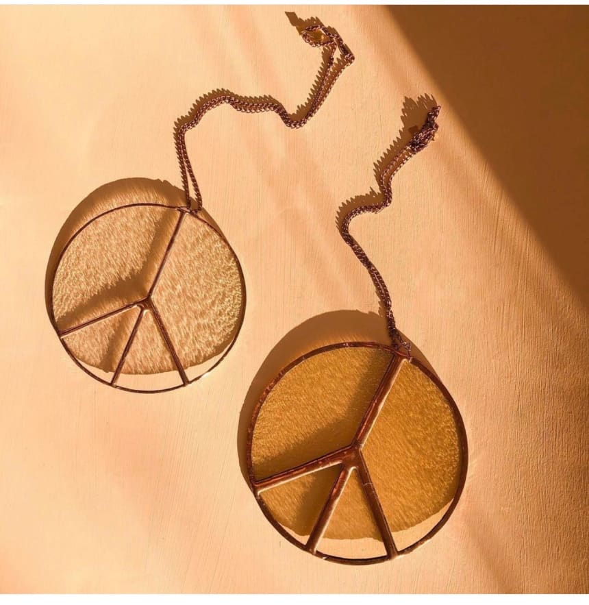 Peace Stained Glass Window Hangings from DANO($65)