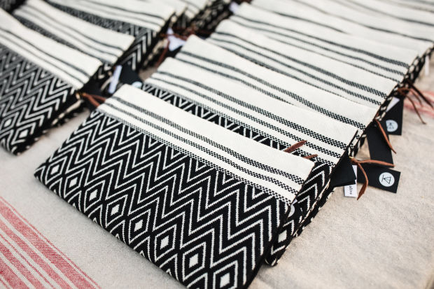 The "Foldover Clutch" each woman received from Tribe Alive.