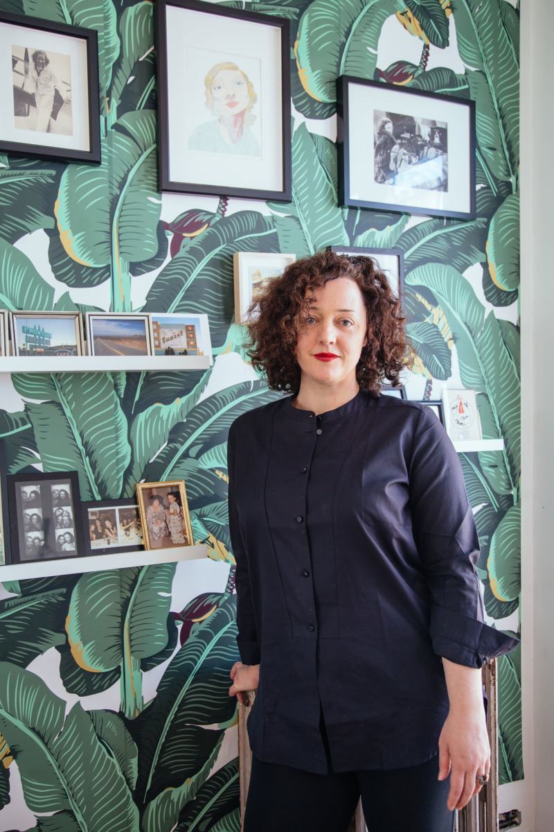 Author Glynnis MacNicol in her NYC apartment. Image credit: Naima Green, via The New York Times